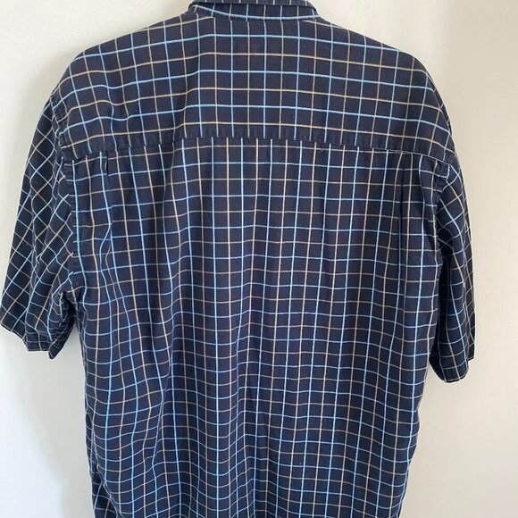PIERRE CARDIN Button Down Shirt Collared Short-Sleeve 100% Cotton Size Large - Picture 2 of 5